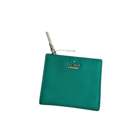 KATE SPADE Green Saffiano Leather ID Snap Wallet - Picture 7 of 7